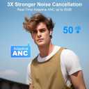 Wireless Earbuds Bluetooth 6.0 for iPhone 17 Pro Max Samsung S26 S25 Android Phone, Hi-Res Sound in Ear Headphones, Dual Drivers, Real-Time Adaptive Noise Cancelling Ear Buds IPX7 Waterproof Earphones