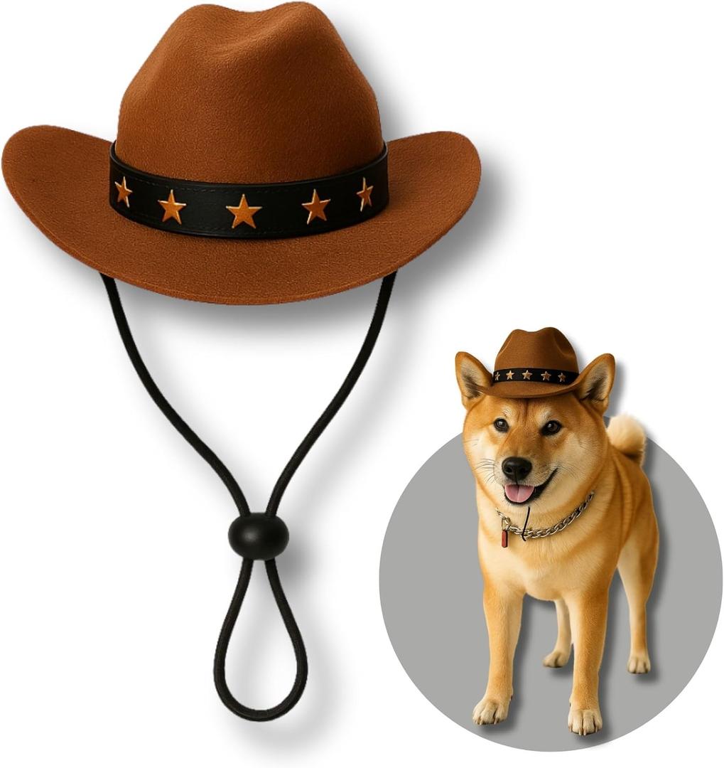 2 x Pet Custom Dog Custom Cat Custom Hoodie, Sporty Look, Funny Gift, Halloween Holiday (Cowboy Hat, One Size)