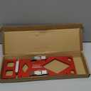 Track Saw Square Guide for Guide Rail, CNC 90 Degree Right Angle Guide with Edge Support, Compatible with Festool, Makita, and Powertec,Compact Circular Saw Accessory for Parallel Guide System (Red)