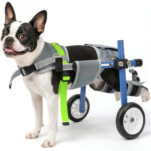 Lightweight and Adjustable Dog Wheelchair for Back Legs, Dog Carts with Wheels for Disabled Dogs, Thick Harness Support Mobility Cart for Pets XS