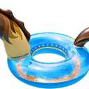 Swimline Hobby Horse Glitter Inflatable Pool Ring, Multi, 67"x 37" x 31"