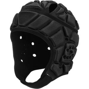 Flag Football Helmet Youth Soft Shell Helmet 7v7 Rugby Headgear Scrum Cap Youth Kids Adults (Medium, Black)
