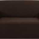 U-NICE HOME Loveseat Cover Stretch Couch Cover Sofa Cover Sofa Slipcover Furniture Protector for 2 Cushion Couch Sofa Pet Friendly(Loveseat, Chocolate)