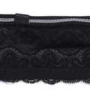 Strapless Clear Back Strap Convertible Bra with Lace Padded Underwired Plus Size Brassiere (Black), Size 36C