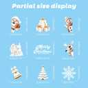 2 x 146Pcs Christmas Window Clings - Snowflakes, Santa Claus, Reindeer Decals - Static Window Stickers for Christmas Decorations, Ornaments, Holiday, Winter, Xmas Party Supplies