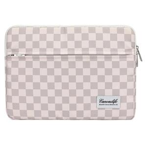 Canvaslife Neutral Checker Pattern Laptop Sleeve Case Cover with Pocket for MacBook Pro 14 inch and 14 inch-14.4 inch HP, Lenovo, Dell, ASUS, Acer Notebook Computer