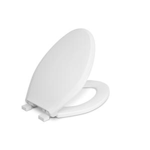 Centoco Lift-Off, Lift and Clean and Soft Close Toilet Seat, Slow Close Toilet Seat Elongated, Closed Front with Cover, Plastic, Made in the USA, 3800SCLC-001, White