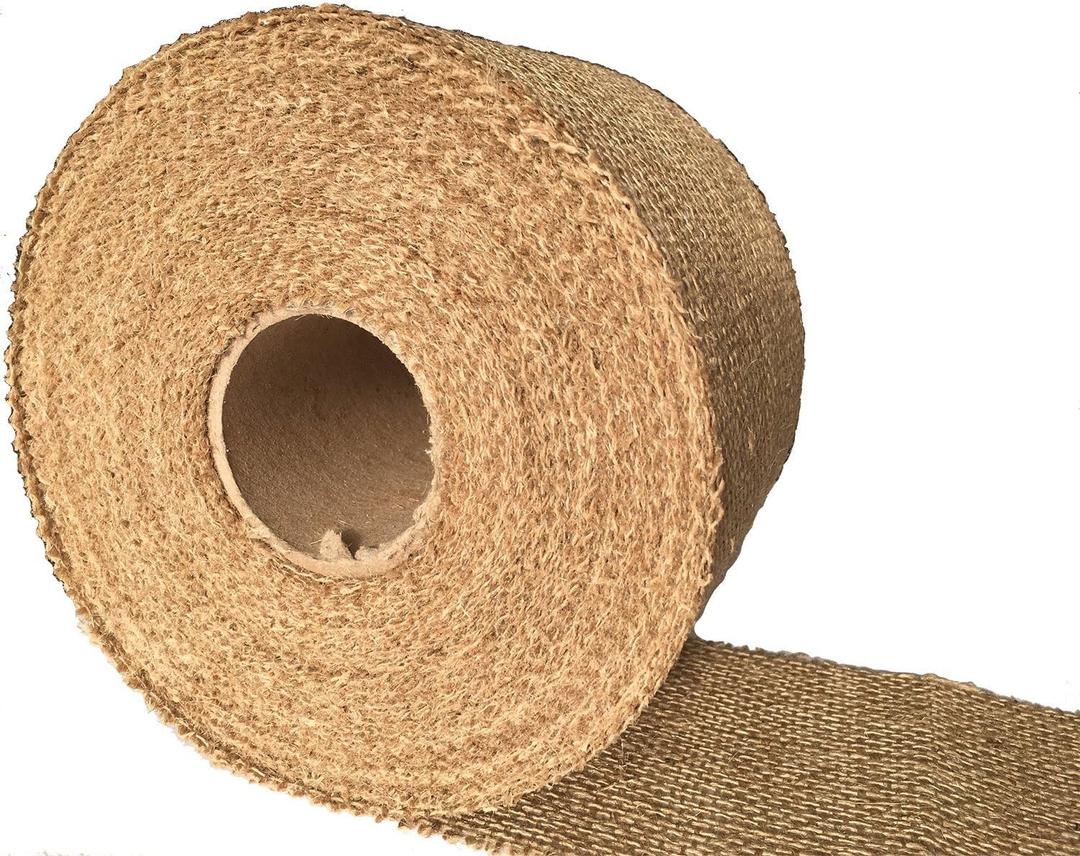 Burlapper Burlap 3.5" Burlap Fabric Ribbon Roll Food Grade/Odorless | 12 oz Jute | (3.5" x 10 Yards, Natural)