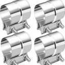 Exhaust Clamp, Stainless Steel Muffler Band Clamp, Lap Joint Band Clamp Stainless Steel for Pipes, Mufflers, Catalytic Converters (4, 3 inch)