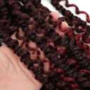Goddess Passion Twist Crochet Hair 18Inch 8Packs Ombre Boho Passion Twist Hair Pre-twisted Crochet Passion Twist Hair Prelooped Boho Crochet Hair for Black Women (8 Packs, #1B/BUG,18inch)