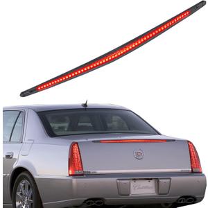 Third 3rd Brake Light LED for 2006-2011 Cadillac DTS, High Mount Rear Brake Lights Assembly for 06-11 Cadillac DTS, Waterproof Center Cab Lamp Stop Light (Smoked)