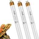 T5 UVB Reptile Light HO UVB Lighting Bulb 3 Pack, 10.0 39W UVB Light for Reptiles UVA UVB Desert Lamp Reptile Light Bar for Bearded Dragon Turtle Tank