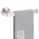 NearMoon Square Hand Towel Holder/ Towel Ring, Premium SUS304 Stainless Steel Hand Towel Bar Rustproof Wall Mounted Towel Rack for Bathroom/ Kitchen, Contemporary Style Bath Accessory (Brushed Nickel)