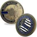 BHealthLife US Police Officer Challenge Coin St. Michael Protect US Law Enforcement Gift for Cops
