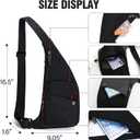 Peicees Water-resist Sling Bag Crossbody Bag for Men Slim Chest Backpack Man Purse Small Shoulder Bag for Travel Hiking