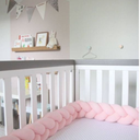 Fierceriver Pink Braided Crib Bumper, 90 x 5 Inches