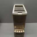 Grain Storage Bin Cereal Dispenser, 5-Grid Compartment Size Grain Dispenser, 5 in 1 Clear Rice Dispenser w/Hopper, 27lb Grain Storage Container, Sealed Granular Dry,7.5kg