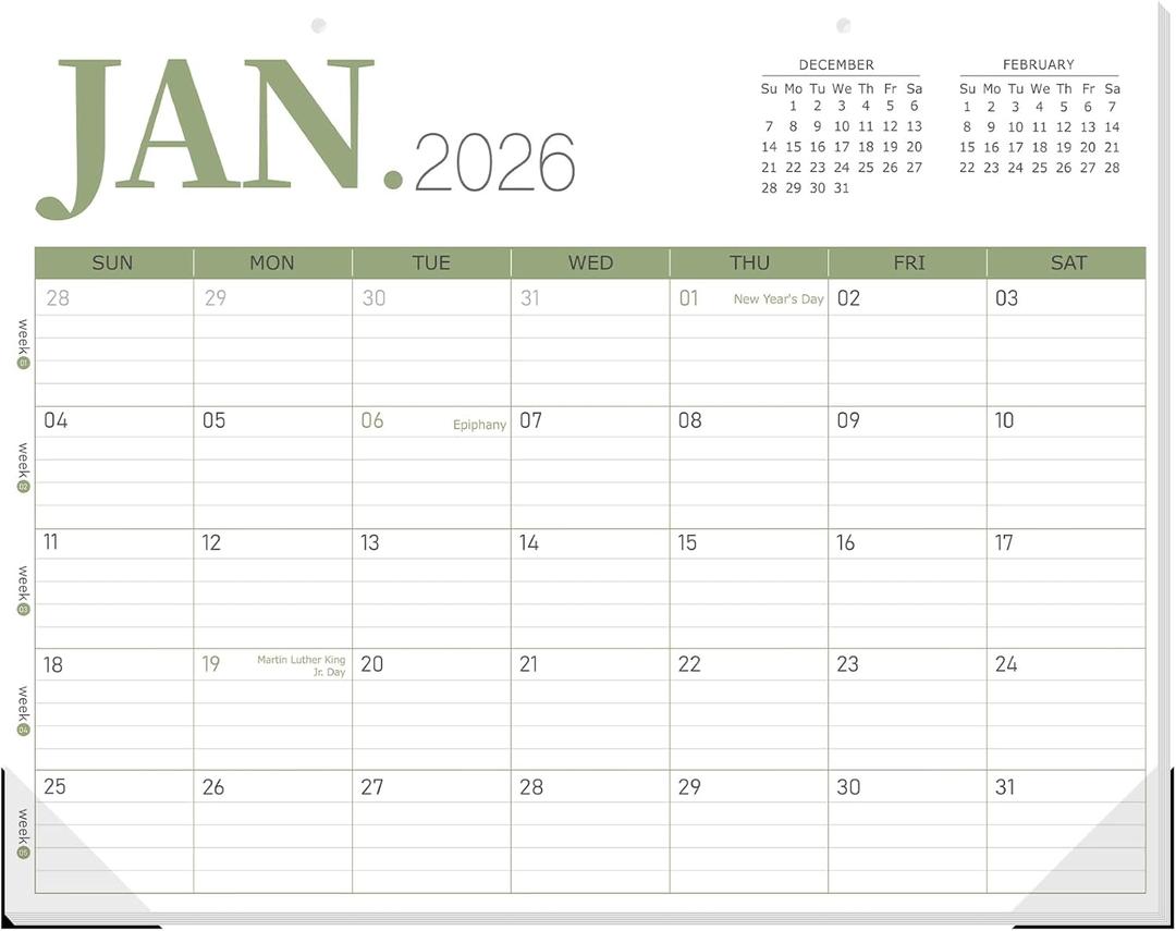 GuassLee Desk Calendar 2026, 18-Month Hanging Desk/Wall Calendar From 2026 Jan-2027 Jun, 14" X 11" Monthly Planner with Thick Paper For Office Home School Desk Organizing