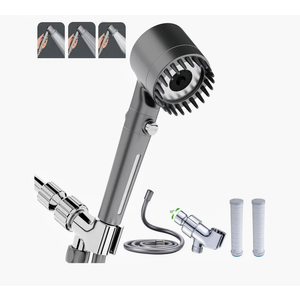 Shower Head with Handheld, Shower Heads High Pressure, High Flow Even with Low Water Pressure-Hand Held Showerhead Set,3 Modes Filtered Showerhead with 59″Replacement Hose/Bracket/Cotton Filters