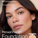 Mineral Fusion Pressed Powder Foundation - Matte Finish Face Powder for Medium Skin with Yellow Undertones - Age Defying Natural Makeup - Talc Free, Vegan, Hypoallergenic (Warm 2)