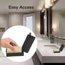 Square Soap Dishes Holder for Shower Travel Soap Container with Lid Lightweight Waterproof Soap Box for Dr. Squatch Men's Soap Bar for Traveling Toiletry Gym Bathroom (Black)