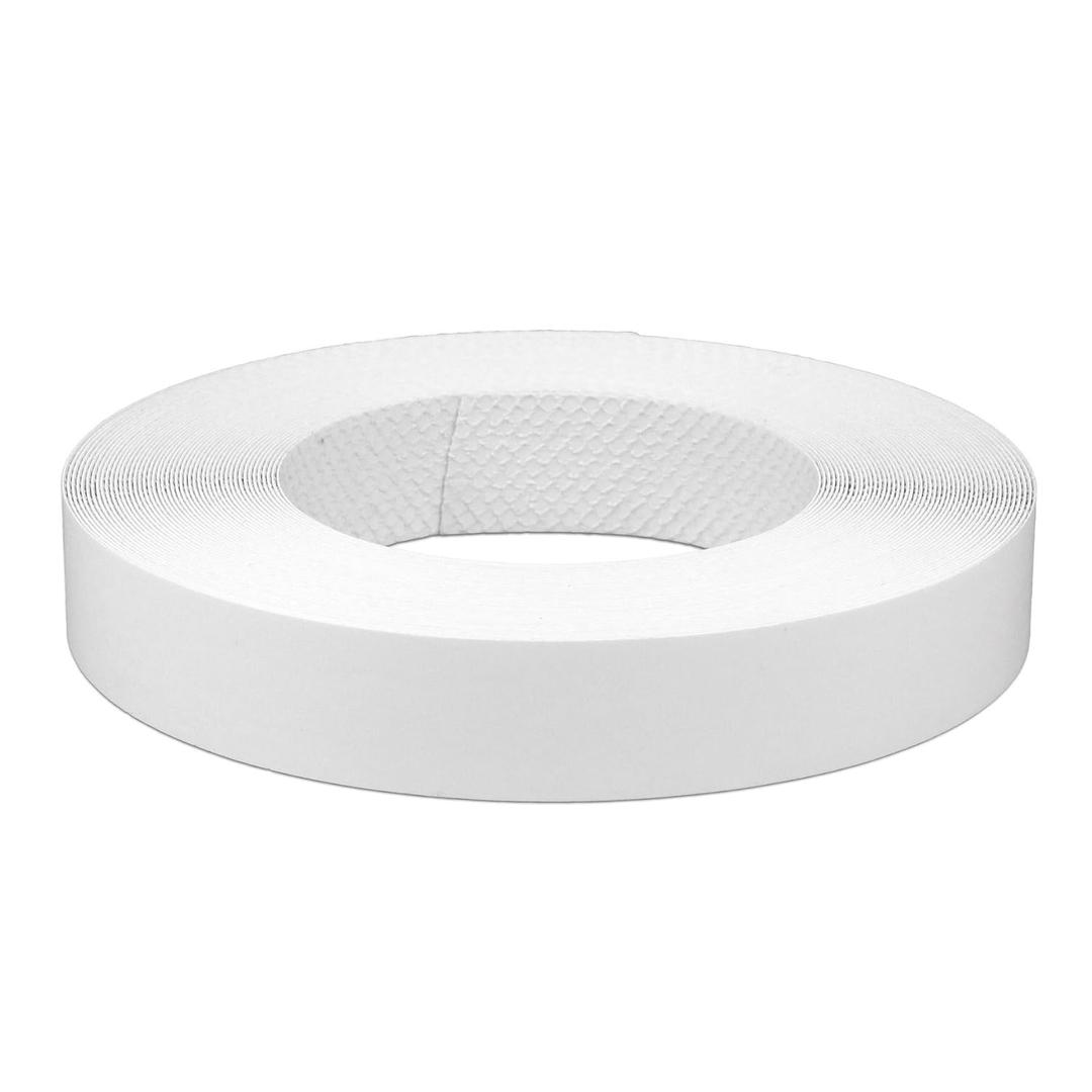 Furndiy 7/8" x 50' Roll of White Pre-Glued Melamine Edgebanding Tape - Melamine Edgebanding Tape - Iron on Edgebanding - Edgebanding for Furniture Restoration (1, White High Gloss, 7/8" x 50ft)