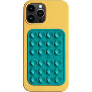 OCTOBUDDY Classic - Silicone Suction Phone Case Adhesive Mount - Hands-Free, Strong Grip Holder for Selfies & Videos - iPhone & Android Compatible - 2.25 x 3.25, Turquoise