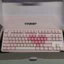 YUNZII B87 Wireless Mechanical Keyboard,QMK/VIA Programmable,TKL Layout 87 Keys,BT/2.4G/USB-C,Hot Swap Gasket Mount RGB Backlit Gaming with Wrist Rest for Win/Mac (Pink, Milk V2)