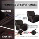 ANARACHON Leather Look Oversize Recliner Chair Covers, Thick 4 Pieces Recliner Covers for Recliner Chair, Leather Cover for Recliner Slipcovers for Pets Kids(X-Large, Black Coffee)