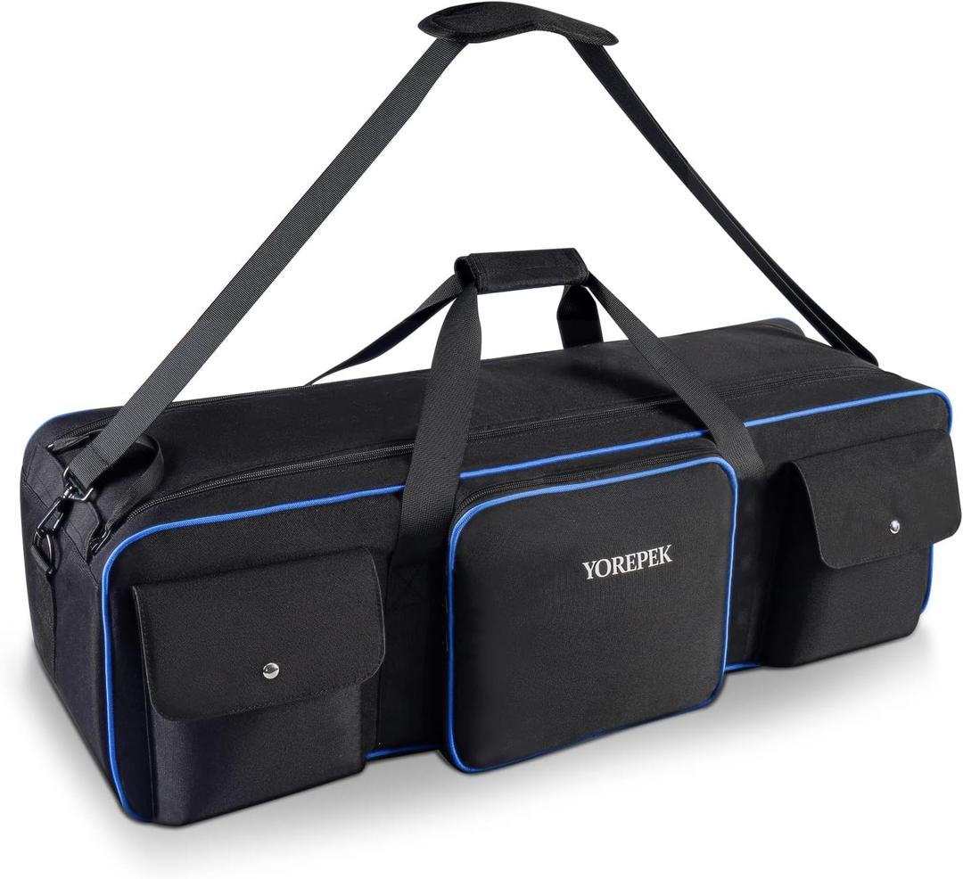 YOREPEK Tripod Carrying Case Bag, Light Stand Bag with 2 Protective Padding, 30.5" Large Photo Studio Equipment Case fit Tripods, Monopods, Speaker Stands, Boom Stands, Camcorder, Mic Stands, Travel