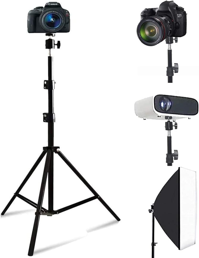 Projector Floor Stand, Folding Portable Tripod Mount - Adjustable Height 29" to 70"