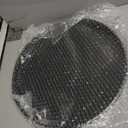 Round Solid Wood Serving Tray Extra Large Tea Coffee Snack Food Meals Serving Plate Non-Slip Kitchen Party Bar Server Ottoman Tray Breakfast Tray with Raised Edges (15inch/37.5cm) Black