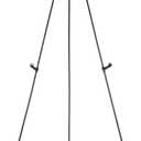 Amazon Basics Easel Display Stand, Instant Floor Poster, Lightweight, Collapsible and Portable with Tripod Base, Black Steel (Supports 5 Pounds) Black