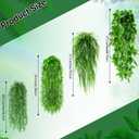 Daifunli 12 Pcs Artificial Hanging Plants Fake Hanging Ferns Plastic Faux Plants for Wall Room Garden Garland Indoor Outdoor Decor No Basket (Boston, Eucalyptus, Ivy Vine, String of Pearls)
