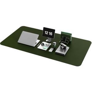 YSAGi Non-Slip Leather Desk Pad XL Size, Waterproof Laptop Computer Desk Keyboard Mat, Table Protector Blotter Mat, Large Mouse Pad for Office/Work/Home/Decor(Olive Green, 47.2" x 23.6")-No Band