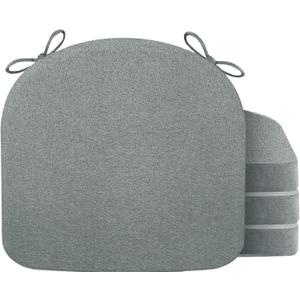 Chair Cushions for Dining Chairs, 4 Pack Memory Foam Cushion, 4 Count