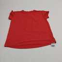 YUCOLEN Women Summer Short Sleeve Crop Tops Loose UPF50+ Breathable Crewneck Cropped T Shirts Solid Baisc Tees Workout Tops Tomato Red, S