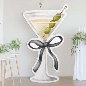 Colingmill 4ft a Tini Bit Older Birthday Decorations Black Espresso Martini Party Cardboard Cutouts Birthday Party Cardboard Cutouts Decor for Women Bar Bachelorette Bridal Shower Supplies, 3.94 ft x 2.99 ft