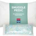 Snuggle-Pedic King Size Shredded Memory Foam Sleeping Pillow - Cooling Supportive Neck & Spine Alignment for Side Sleepers, Maternity Relief, Posture Correction & Dorm Use - USA Quality, King - Deluxe
