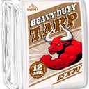 Tarp 15x30 ft Heavy Duty 12mil 100% Waterproof High Durability Multipurpose,Uv Resistant,White Tarp Suitable for Swimming Pools, Boats, Camping, Courtyards, Etc -by MVPNET