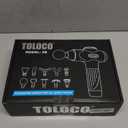 TOLOCO Massage Gun, Upgrade Deep Tissue Back Massager with 10 Replacement Heads, Percussion Massage Guns for Athletes for Pain Relief, Super Quiet Electric Massager for Christmas Gift, Carbon