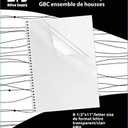 BNC 6 Mil 8-1/2 x 11 Inches, Letter Size PVC Binding Covers - Pack of 100, Clear