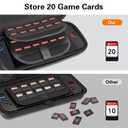 KEFBWAO Carrying Case for Nintendo Switch 2 2025, Large Capacity Protective Hard Shell Portable Travel Case Pouch for 20 Game Card Slots and Pockets, Bicolor Marble