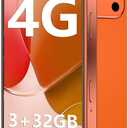 Mini Phone 4G Unlocked 3+32GB Mini Smartphone with 3.7'' HD Touch Screen 2000mAh Battery Compact Backup World's Smallest Phone for Kids & Students GPS Dual SIM Face ID Orange | 4G Unlocked 3+32GB