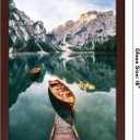 Americanflat 12x18 Poster Frame with Shatter-Resistant Glass - Signature Collection - Gallery-Style Frames Made of Engineered Wood - Photo Frame for Wall Display - Mahogany