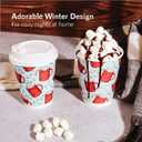 Upper Midland Products [100 Sets] 12 oz Double Wall Insulated Disposable Hot Chocolate Cups and Lids - Recyclable To Go Hot Cocoa Christmas Cups