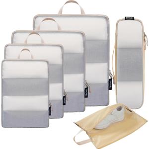 BAGAIL 6 Set Ultralight Compression Packing Cubes Packing Organizer for Travel Accessories Luggage Suitcase Backpack