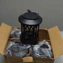 WdtPro 4 Pack Solar Lantern Outdoor Lights, Upgraded Bright Solar Lanterns Outdoor Waterproof, Hanging Solar Powered Lantern Over 12Hrs Lights for Outside Garden Yard Patio Tree Path Decor, Black