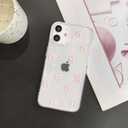 2 x NITITOP Compatible with iPhone 11 Case Clear Cute Sparkly 3D Bow Bling Glitter Bowknot for Women Girls Ultra Slim Anti-Yellow Protective Phone Cover - Pink