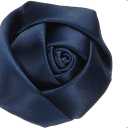 MECCANIXITY 16 Pcs Ribbon Roses, 2 Inch Lapel Pin for Men Satin Ribbon Flower Rose Artificial Fabric Flowers for DIY Crafting Accessories Wrapping Wedding Gift Decoration, Navy Blue